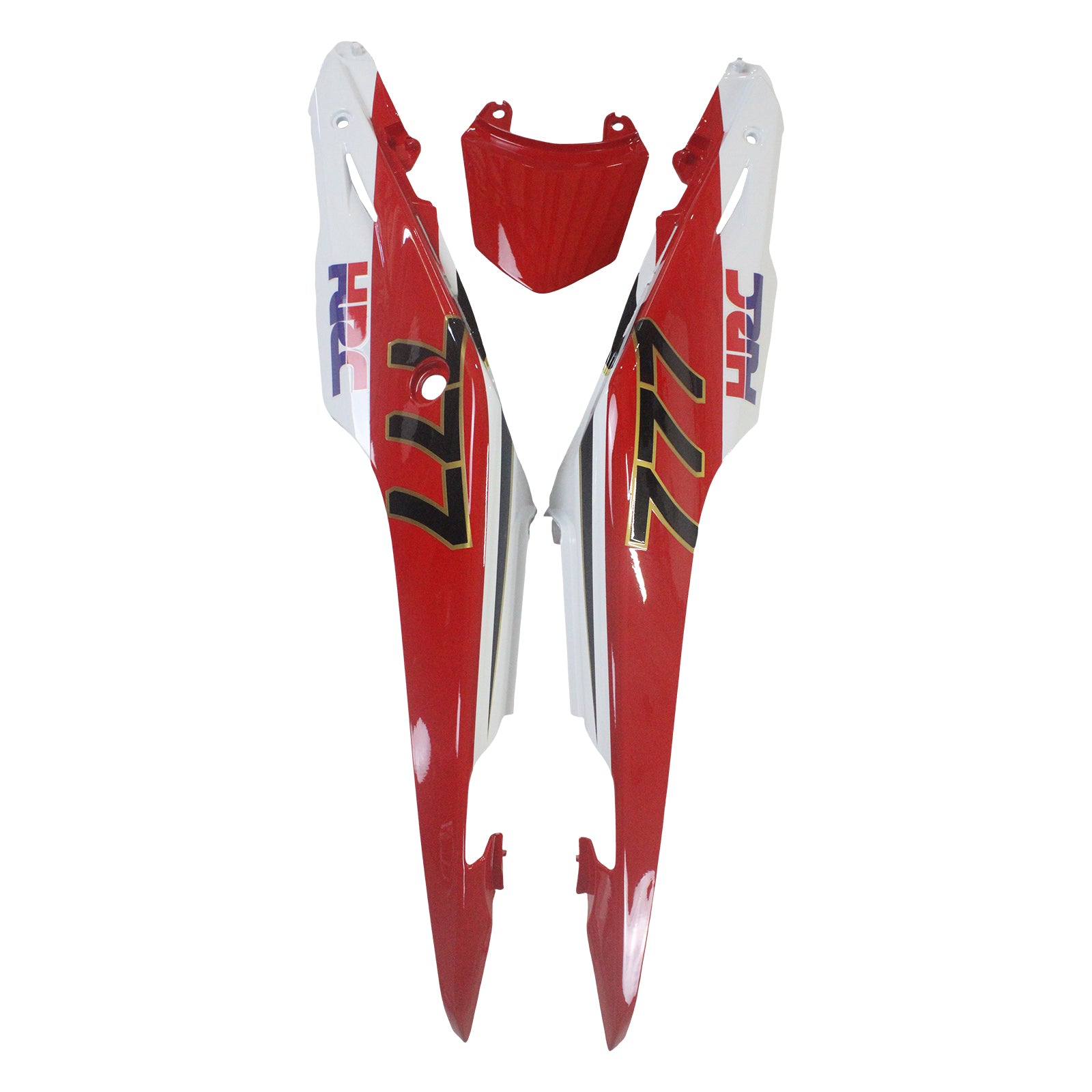 Amotopart 2013-2015 CBR500R Honda Kit de carénage rouge et blanc