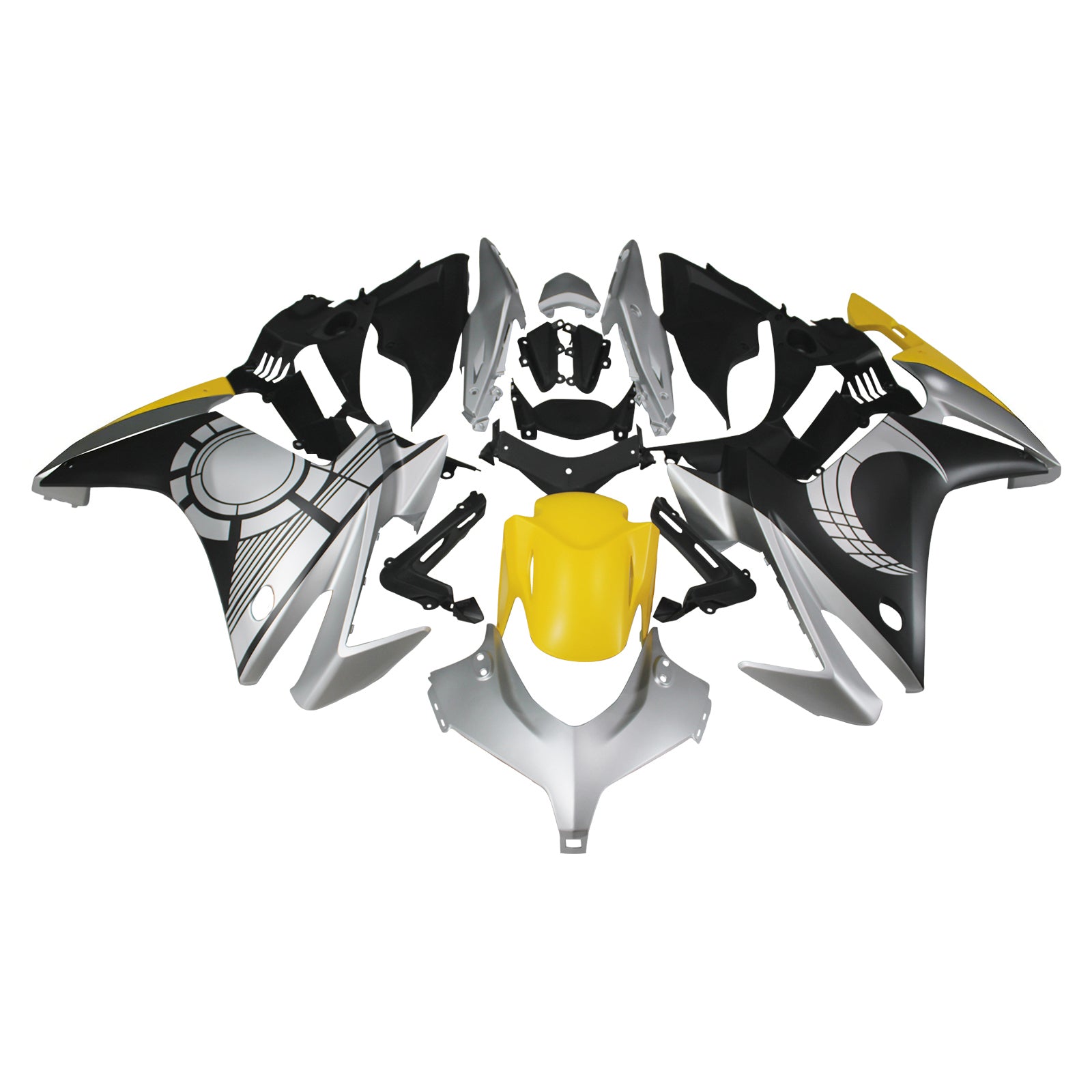 Amotopart 2013-2015 CBR500R Honda Grau&Gelber Verkleidungssatz