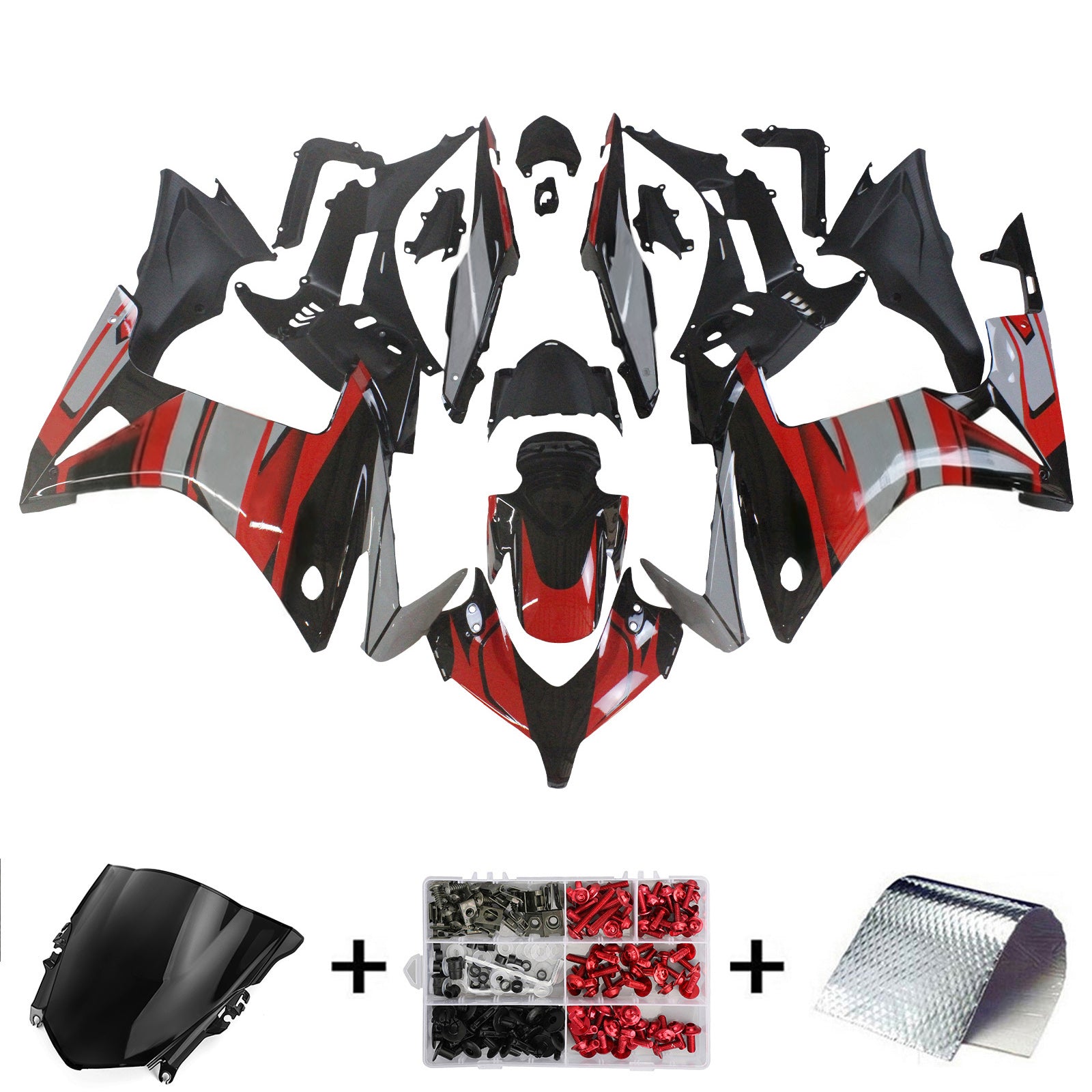 Amotopart 2013-2015 CBR500R Honda Red&Grey Style1 Fairing Kit