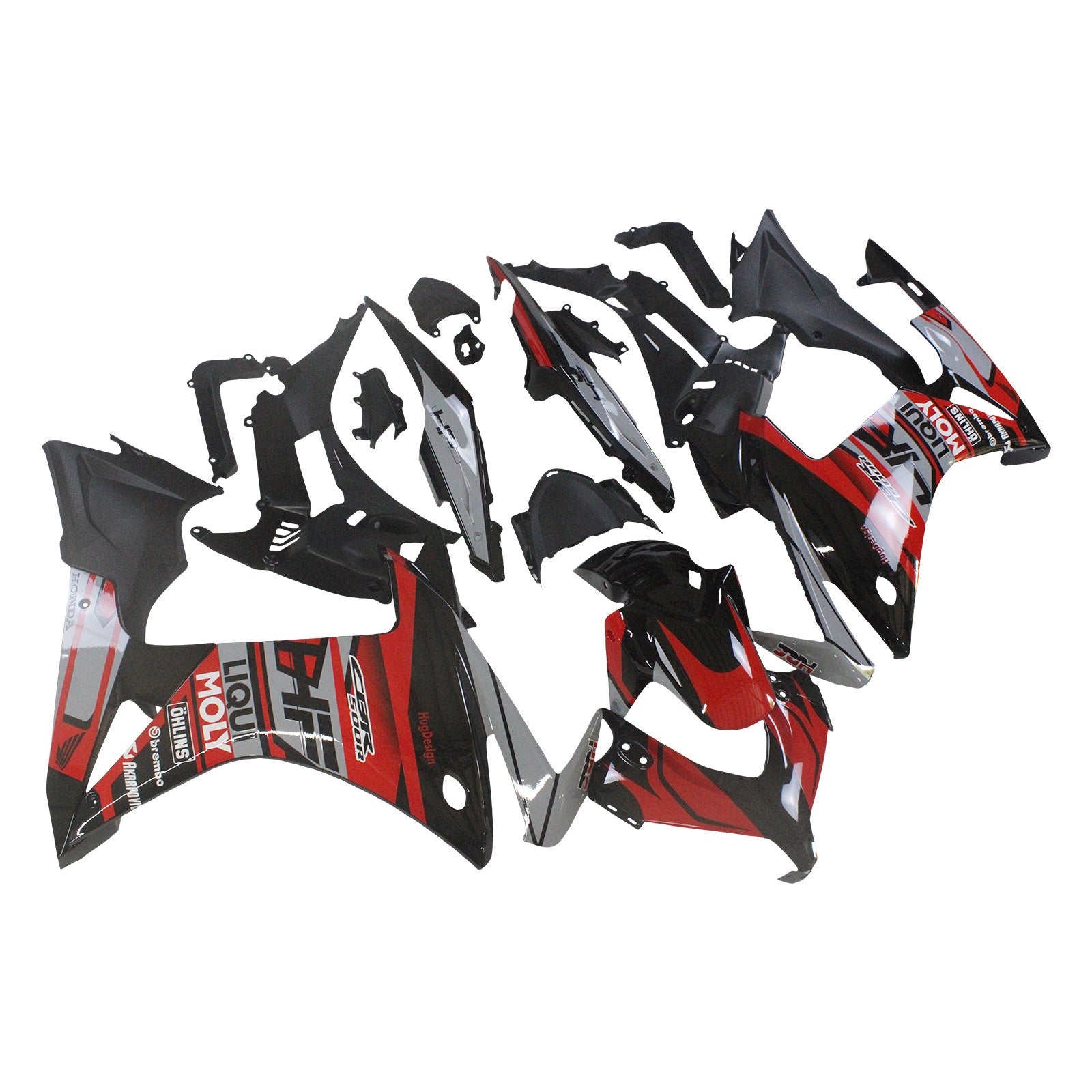 Amotopart 2013-2015 CBR500R Honda Red&Grey Style1 Fairing Kit