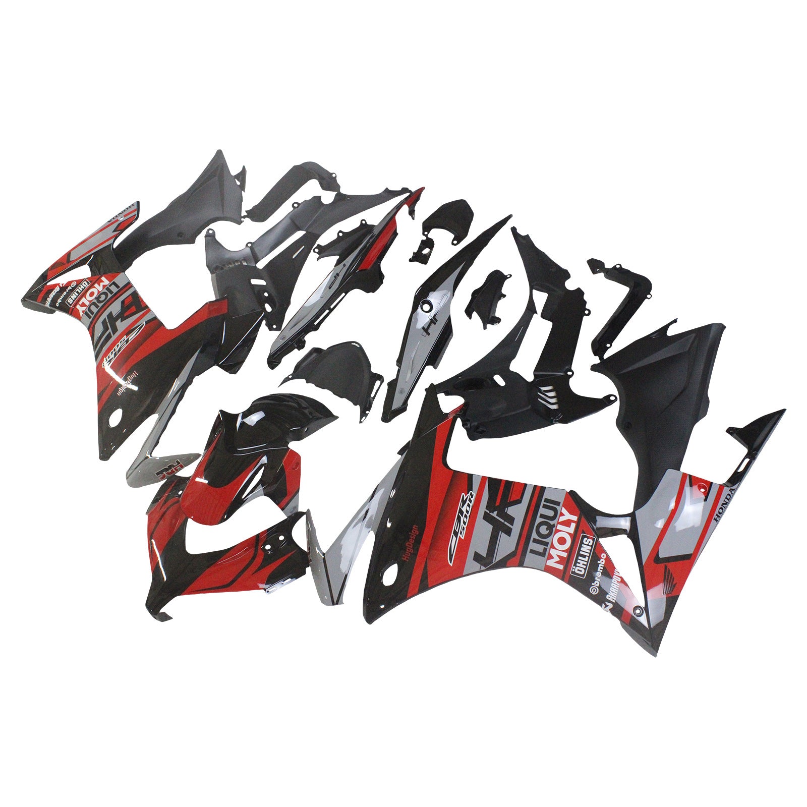 Amotopart 2013-2015 CBR500R Honda Red&Grey Style1 Fairing Kit