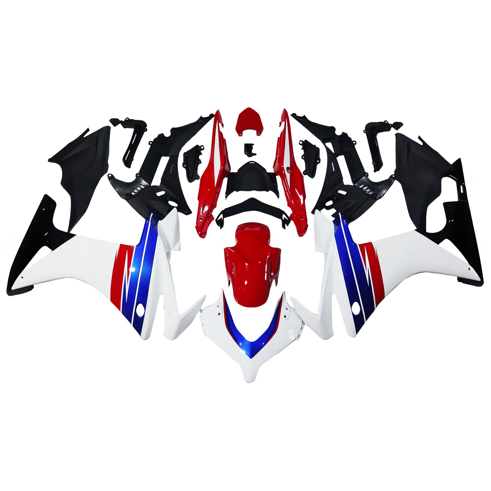 Amotopart 2013-2015 CBR500R Honda Rojo y Azul Style1 Kit de carenado