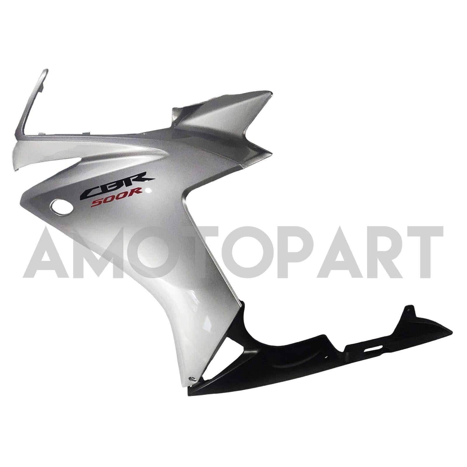 Amotopart 2013-2015 CBR500R Honda Gloss Silver&Black Fairing Kit