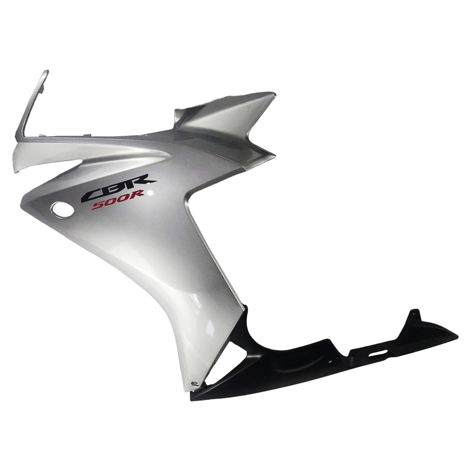Amotopart 2013-2015 CBR500R Honda Gloss Silver & Black Fairing Kit