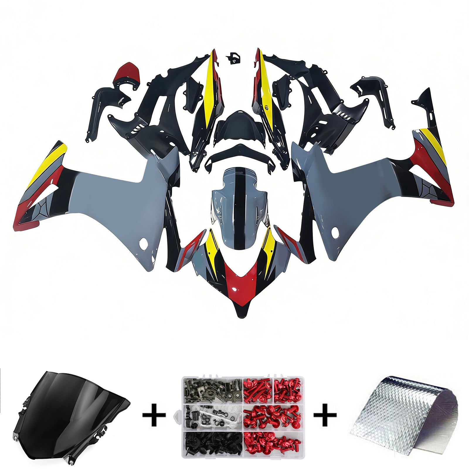 Amotopart 2013-2015 CBR500R ホンダ レッド&グレー Style2 フェアリングキット