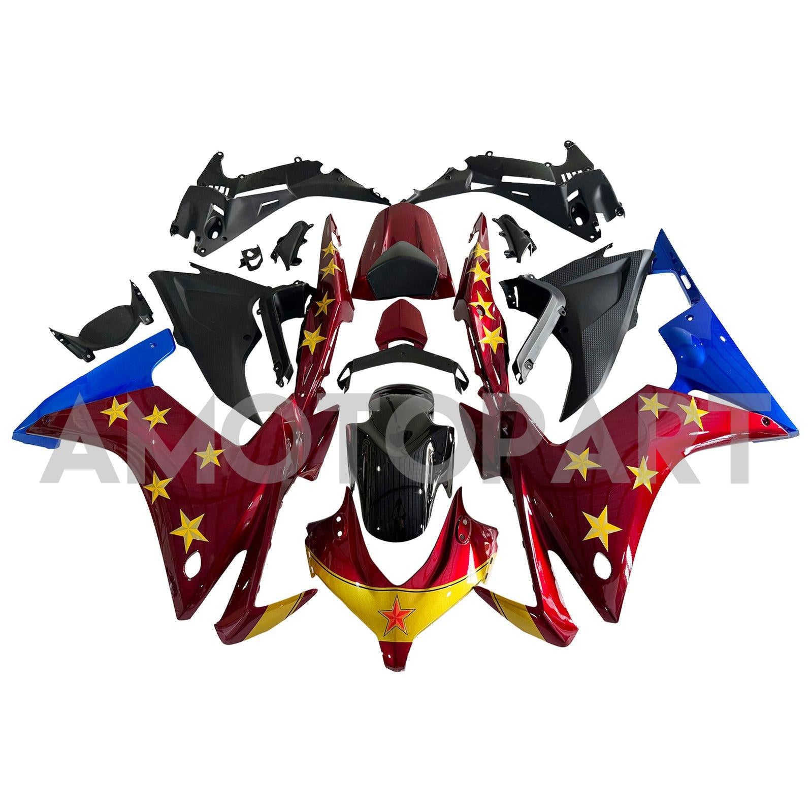 Amotopart 2013-2015 Honda CBR500R  Red Blue Fairing Kit