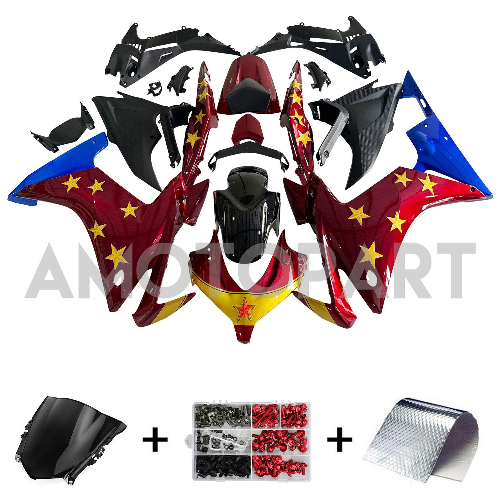 Amotopart 2013-2015 Honda CBR500R  Red Blue Fairing Kit