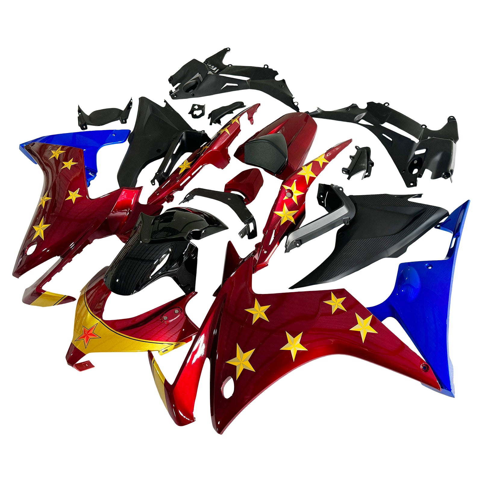 Amotopart 2013-2015 Honda CBR500R  Red Blue Fairing Kit