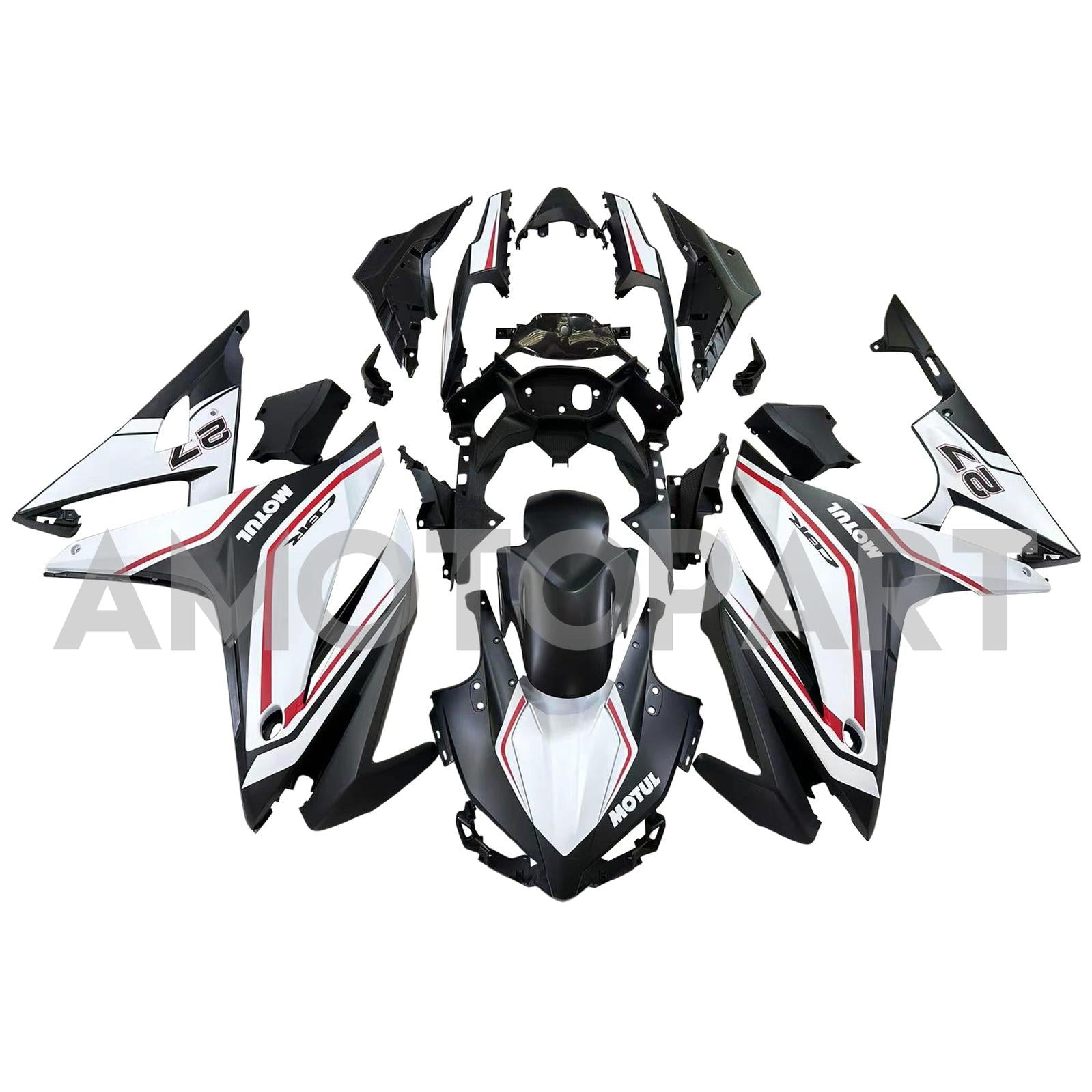 AMOTOPT 2016-2018 HONDA CBR500R KIT BRANCO E VERMELHO