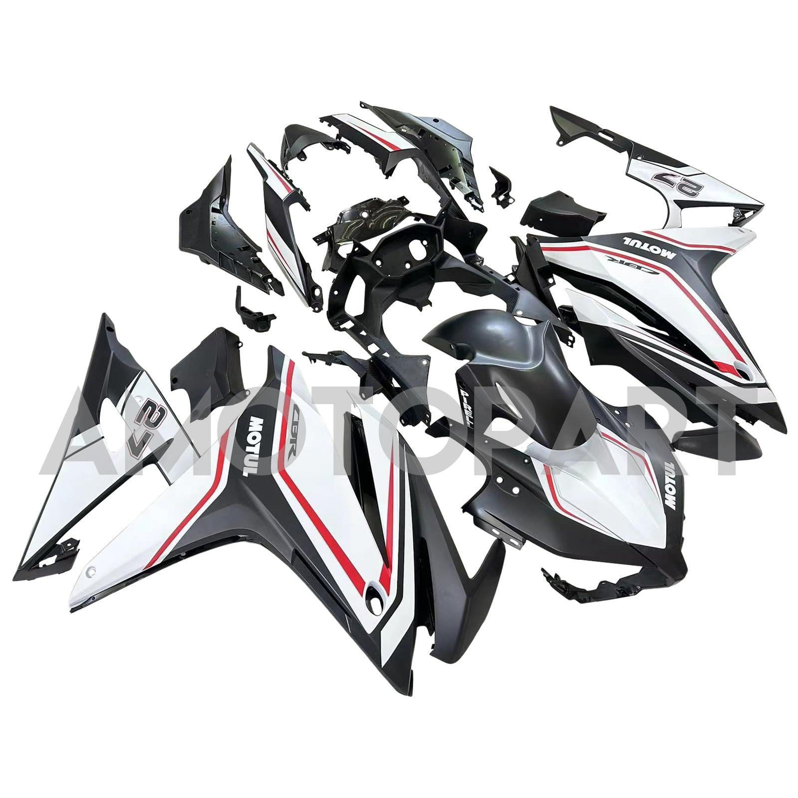 AMOTOPT 2016-2018 HONDA CBR500R KIT BRANCO E VERMELHO