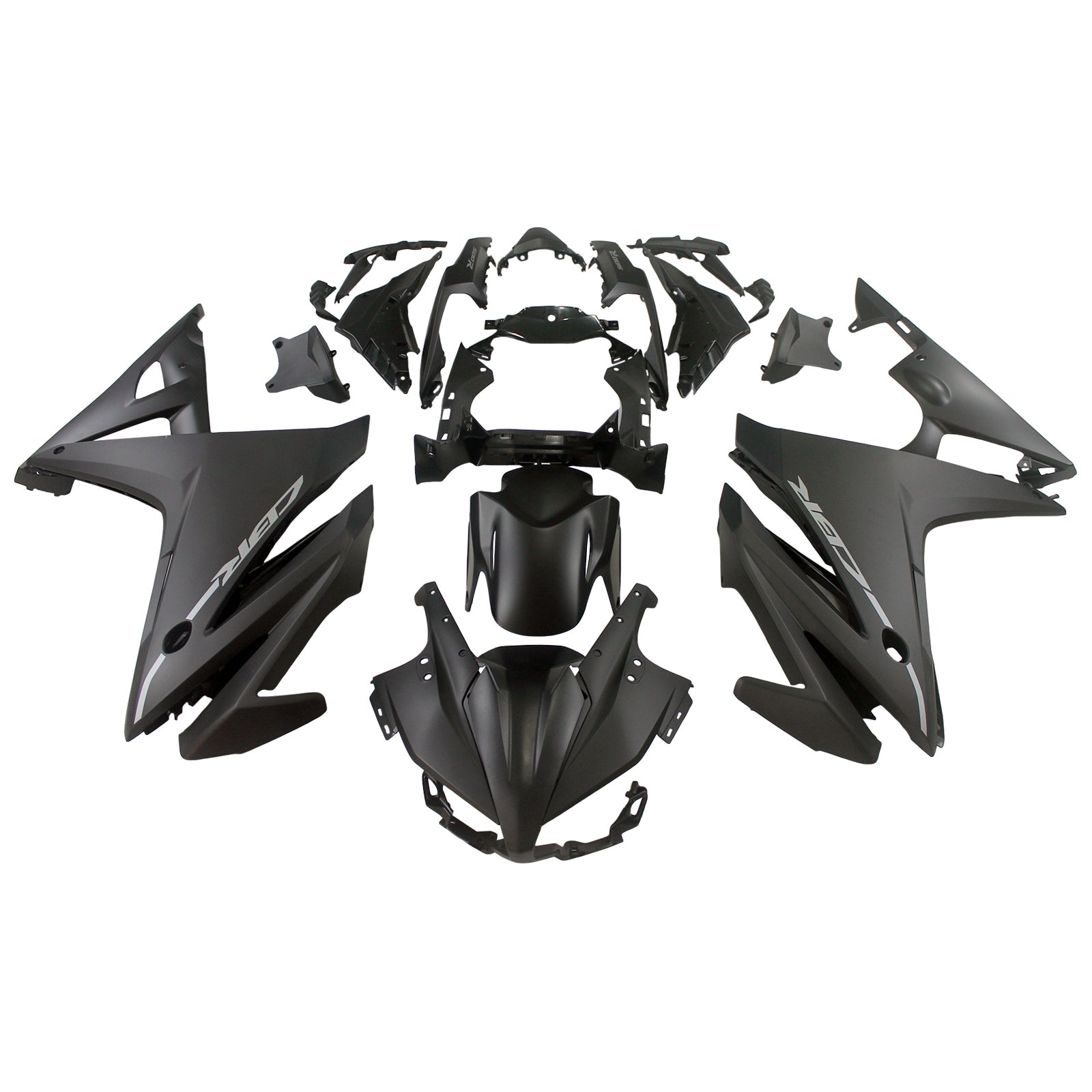 Amotopart 2016-2018 Honda CBR500R Fairing Matte Black Kit