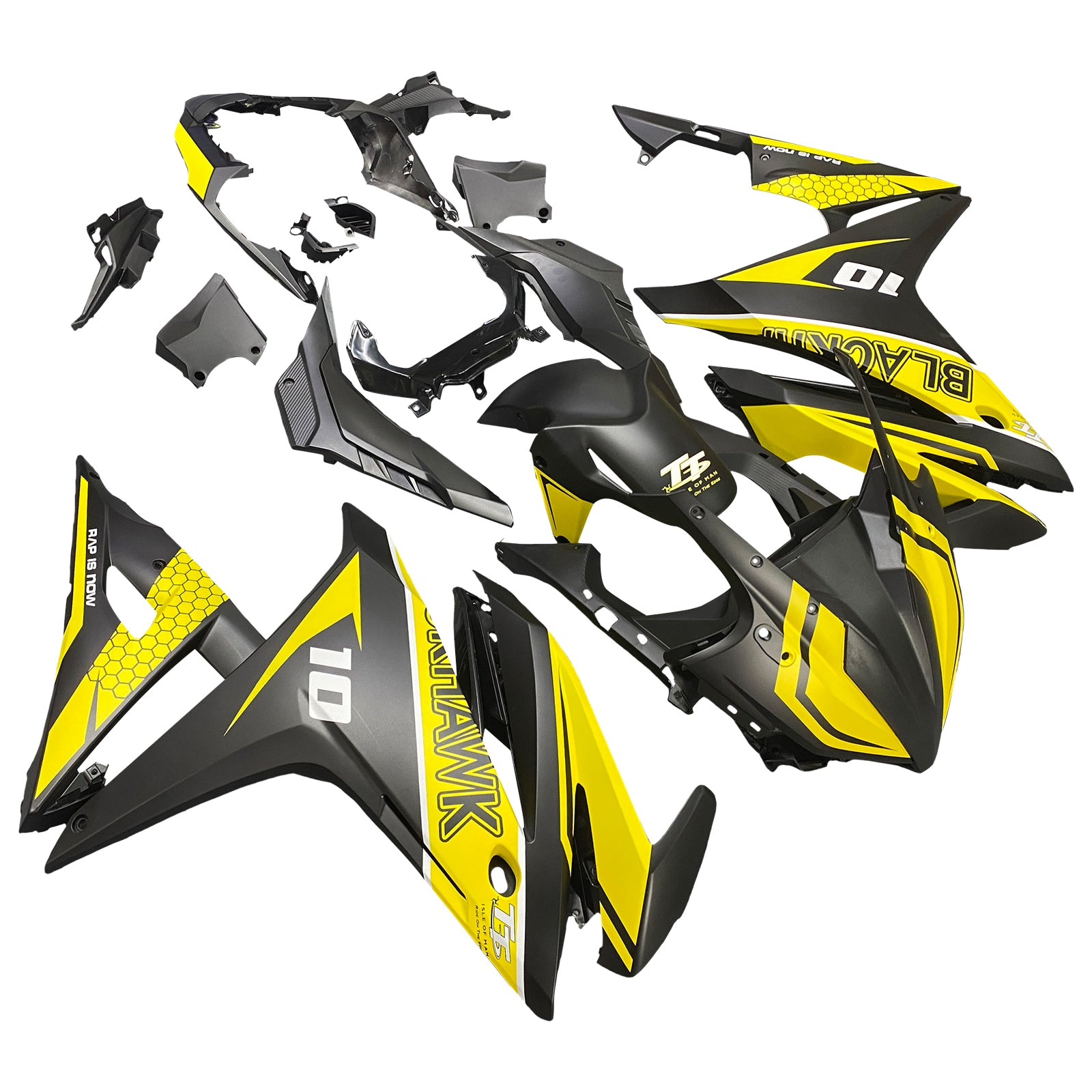 Amotopart 2016-2018 Honda CBR500R Fairing Yellow&Black Kit