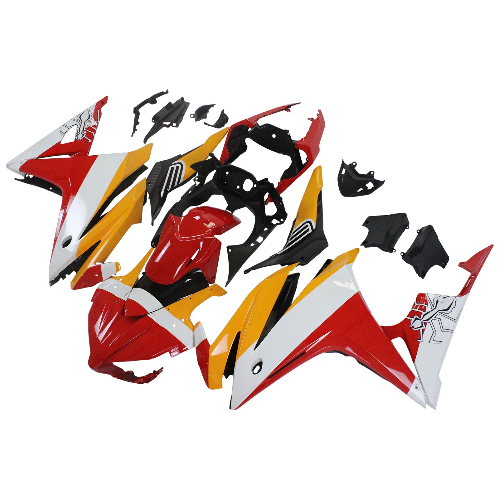 Amotopart 2016-2018 Honda CBR500R Verkleidung Rot&Orange Repjol Kit