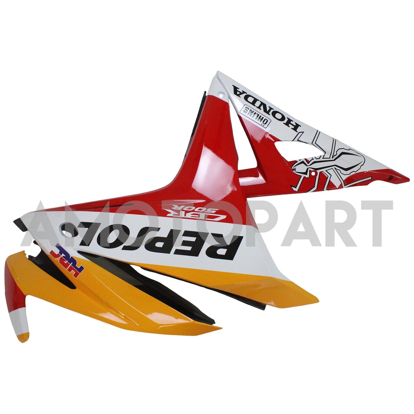 Amotopart 2016-2018 Honda CBR500R Fairing Red&Orange Repjol Kit
