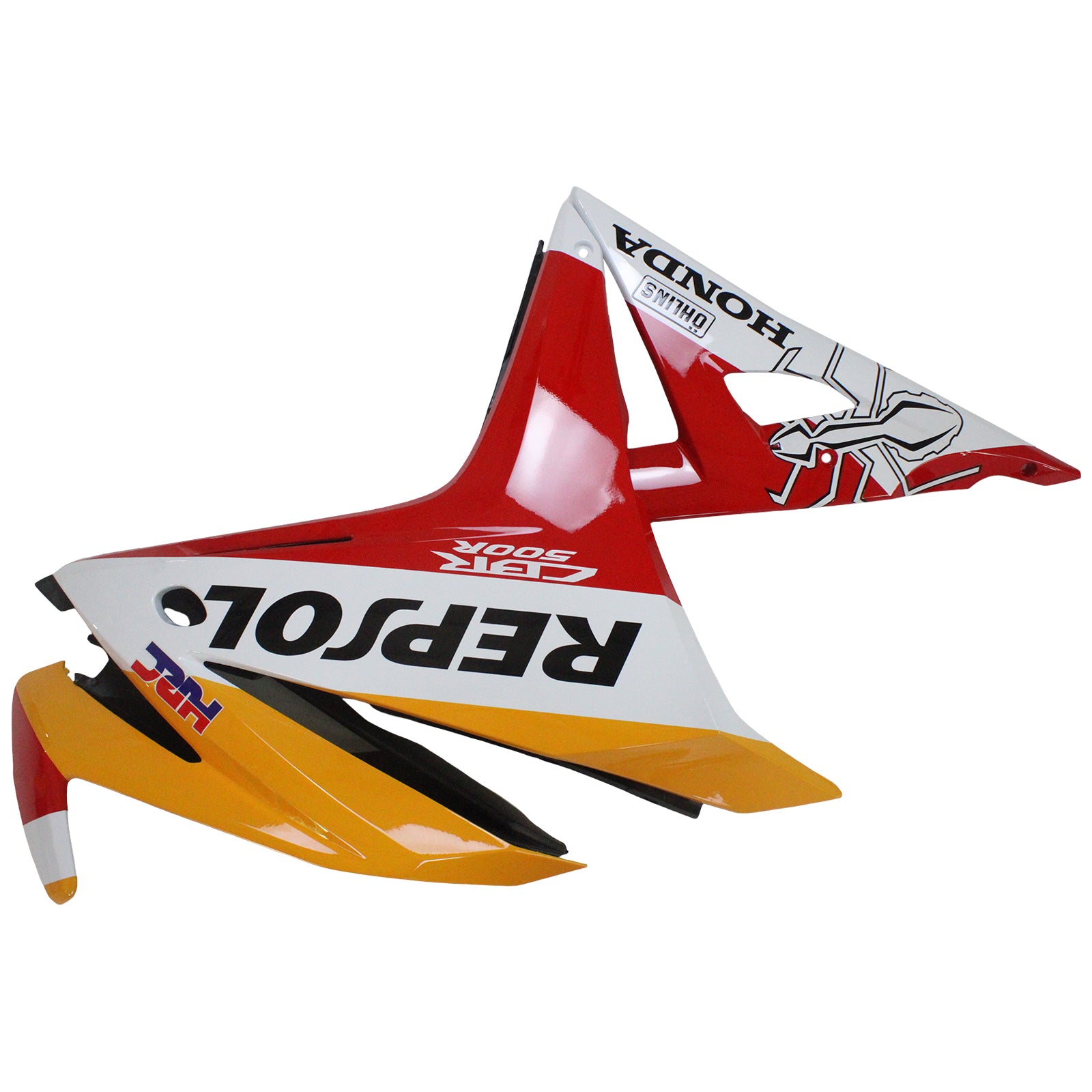 Amotopart 2016–2018 Honda CBR500R Verkleidung Rot und Orange Repjol Kit