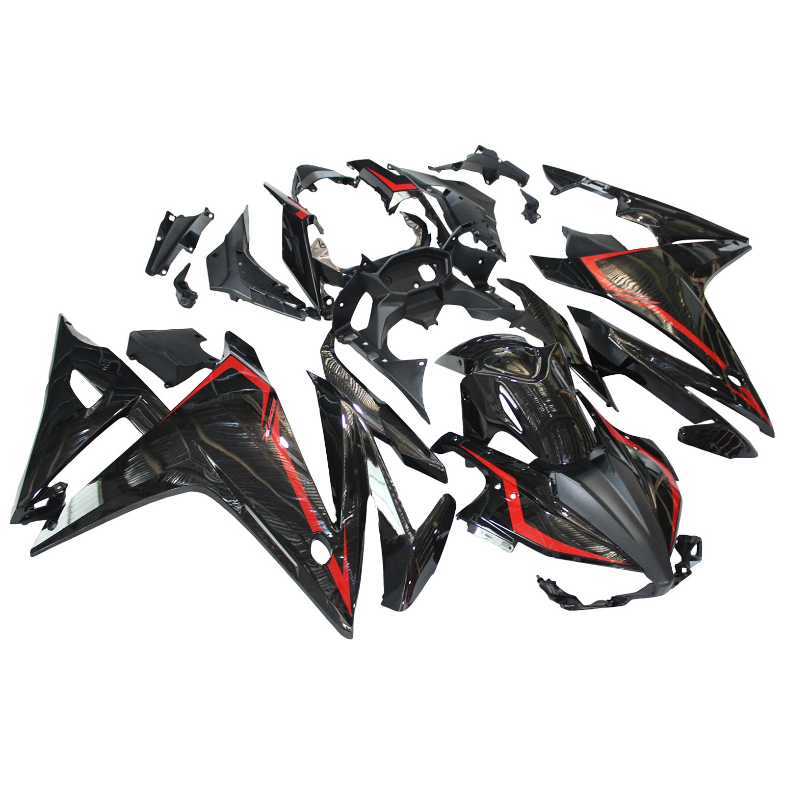 Amotopart 2016-2018 Honda CBR500R  Black Red Fairing Kit