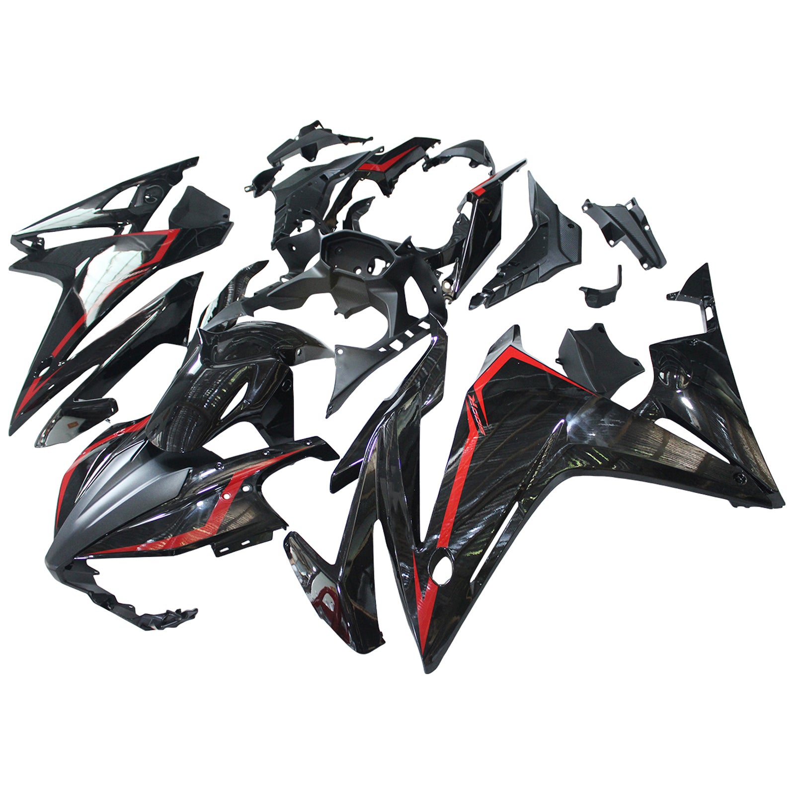 Amotopart 2016-2018 Honda CBR500R  Black Red Fairing Kit
