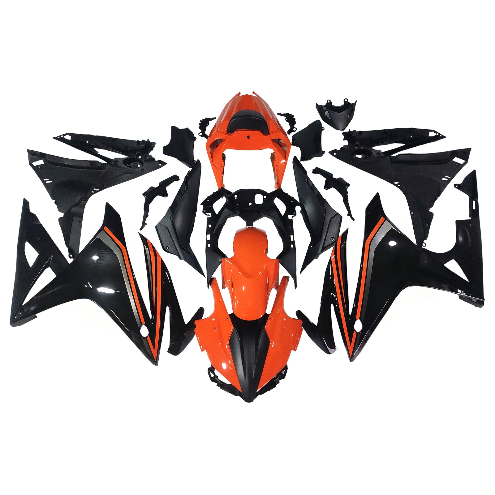 Amotopart 2016-2018 Honda CBR500R  Black Orange Fairing Kit
