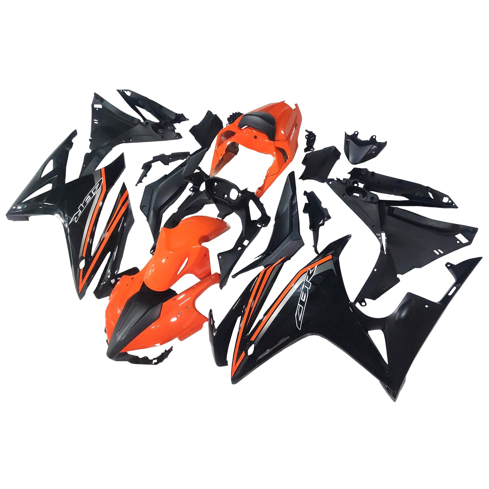 Amotopart 2016-2018 Honda CBR500R Kit de carenado negro naranja