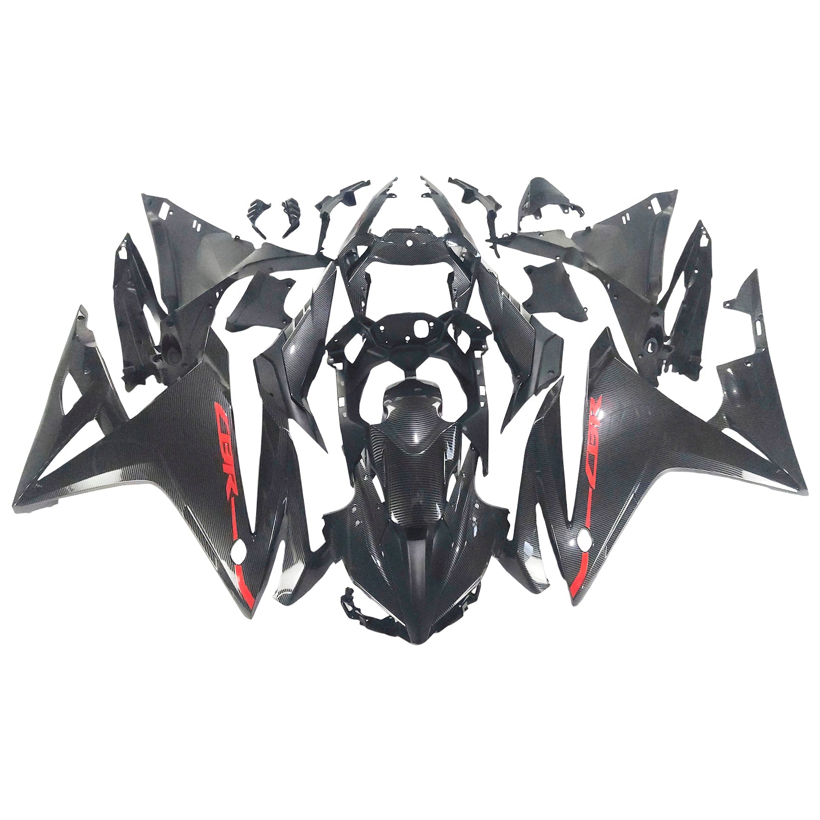 Amotopart 2016-2018 Honda CBR500R Carbon Fiber Pattern Fairing Kit