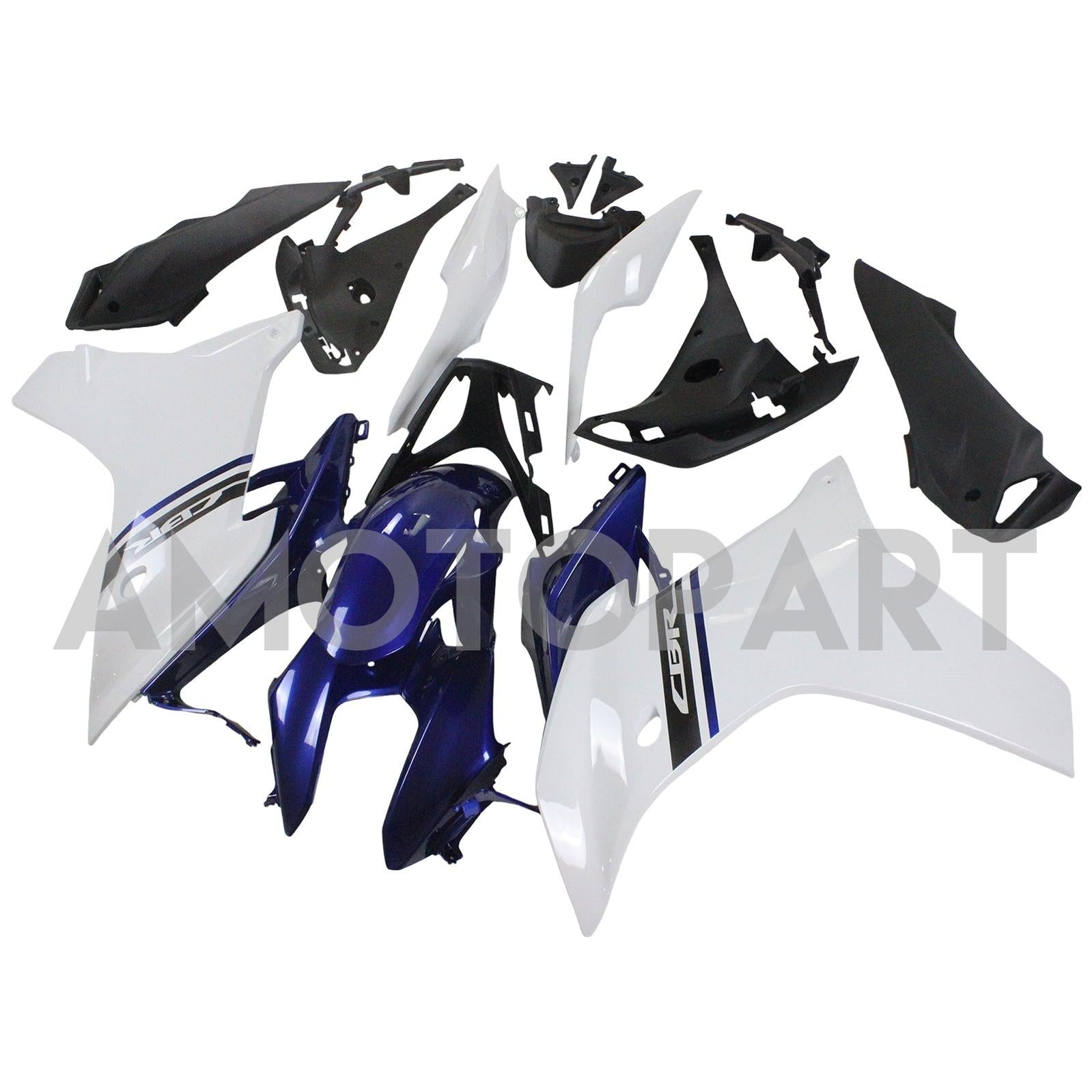 Amotopart 2011-2013 CBR600F Honda Blue&White Fairing Kit