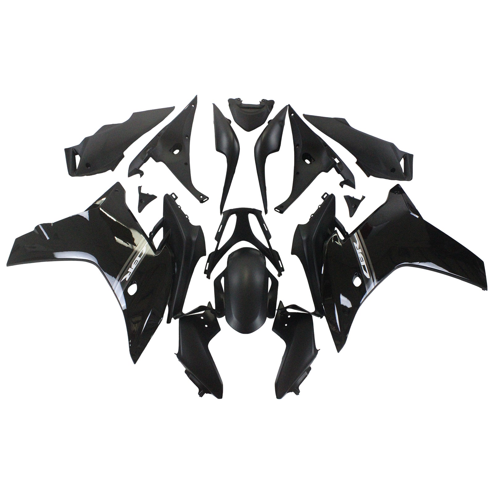 Amotopart 2011-2013 Honda CBR600F Kit de carenado negro Style2