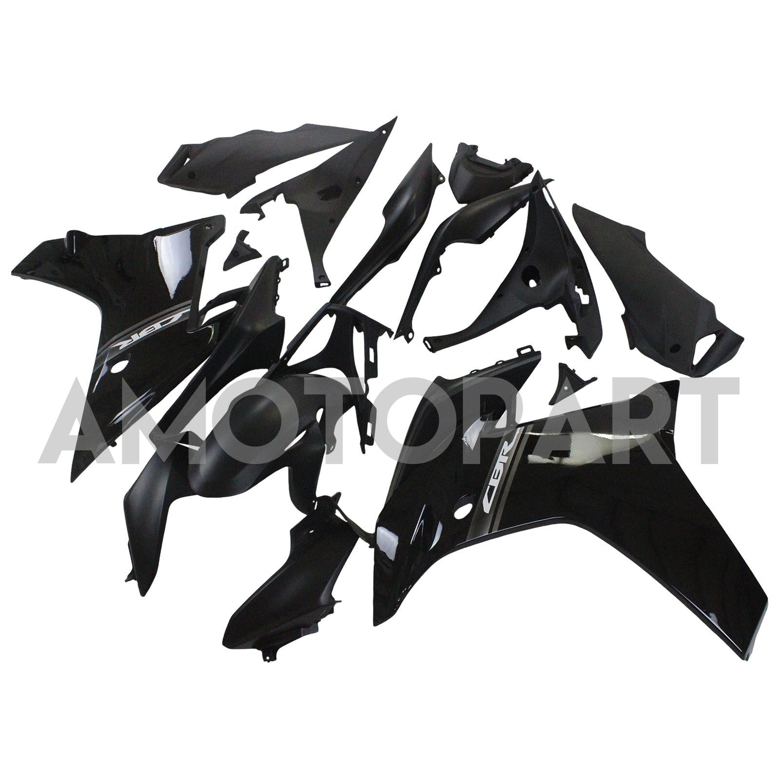 Amotopart 2011-2013 Honda CBR600F Kit de carenado negro Style2