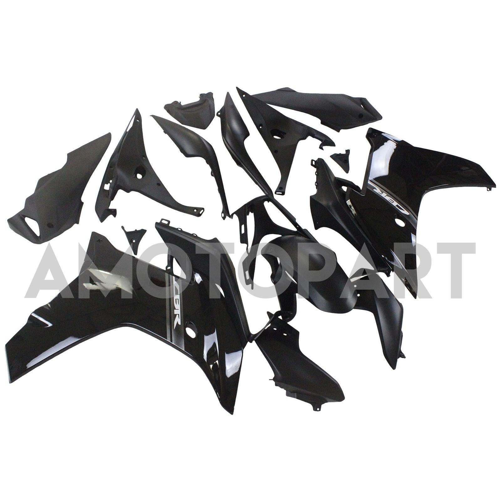 Amotopart 2011-2013 Honda CBR600F Kit de carenado negro Style2