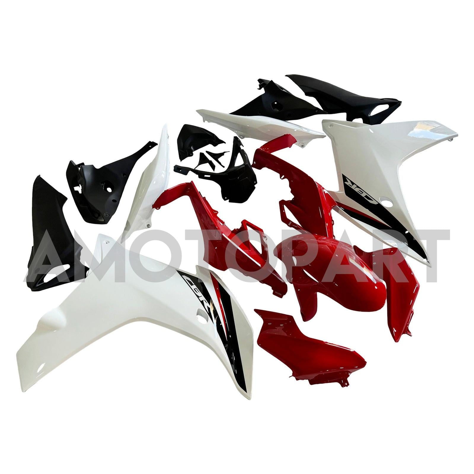 Amotopart 2011-2013 Honda CBR600F Fairing White&Red Kit