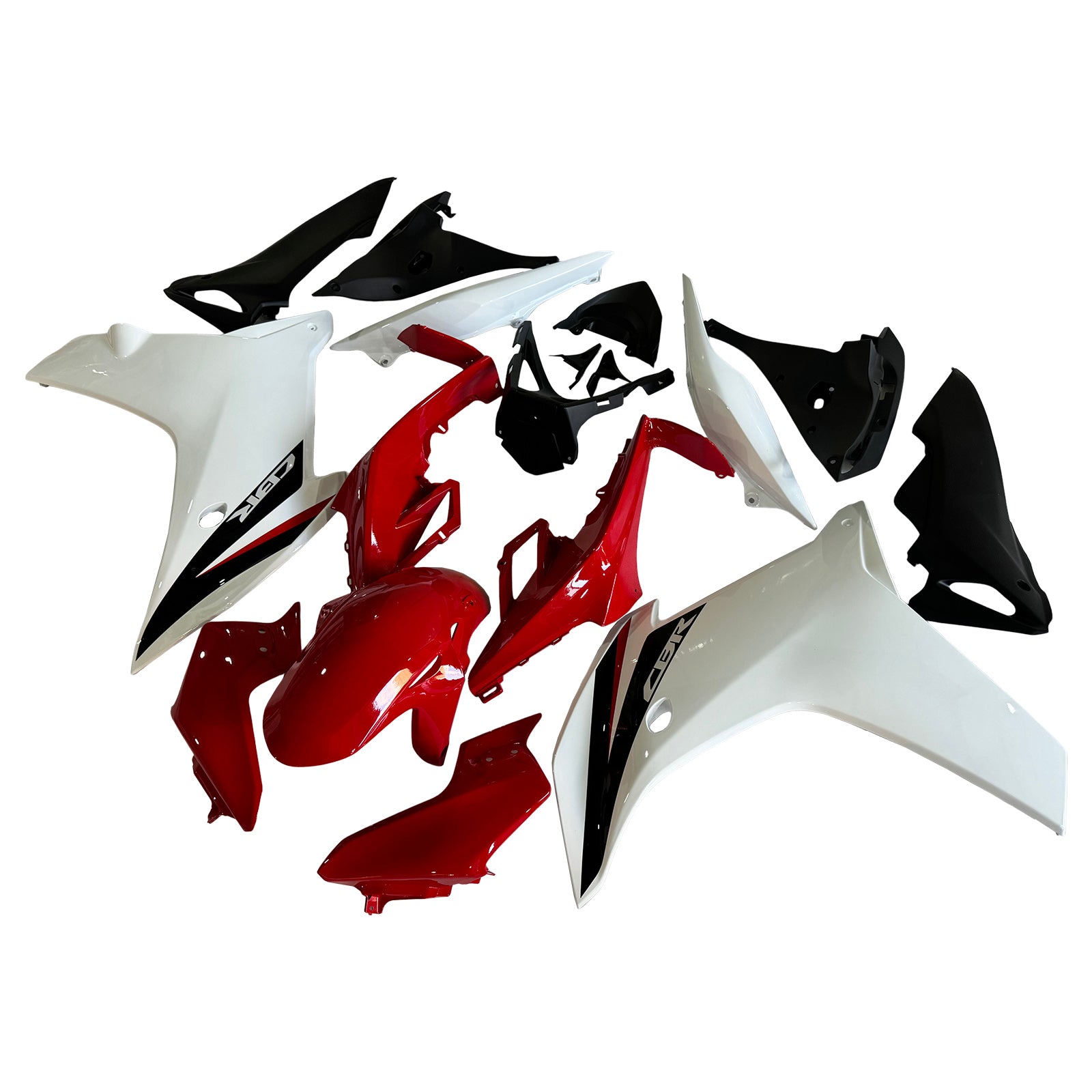 Amotopart 2011-2013 Honda CBR600F Fairing White&Red Kit