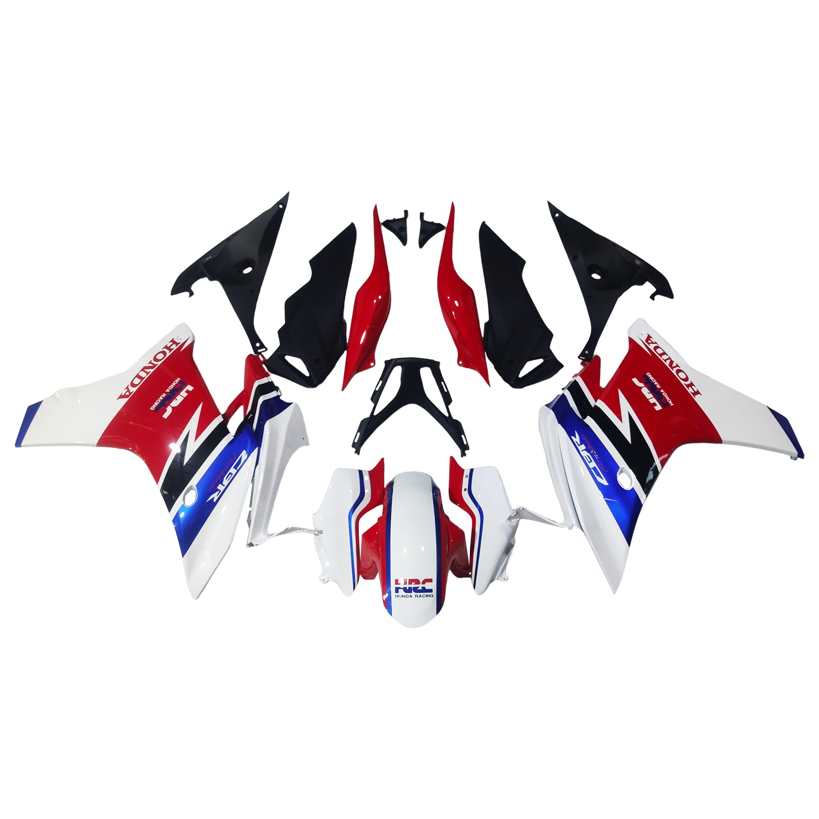 Amotopart 2013-2015 Honda CBR500R Schwarzes weißes Verkleidungskit