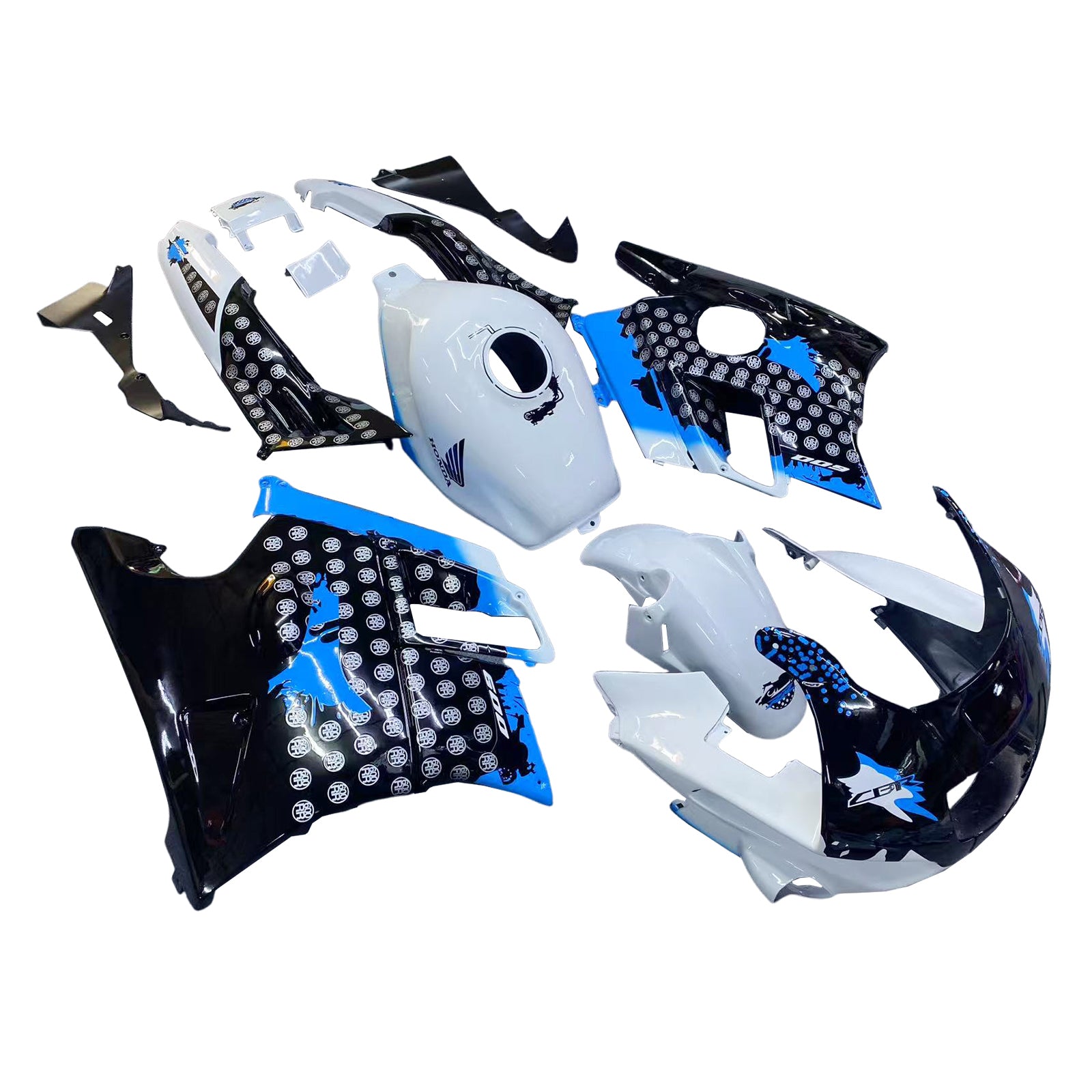 Amotopart 1991-1994 Honda CBR600 F2 White Black Fairing Kit