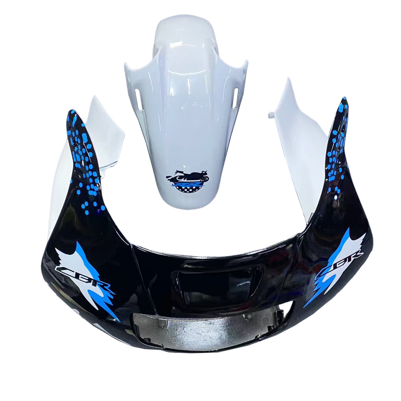 Amotopart 1991-1994 Honda CBR600 F2 White Black Fairing Kit