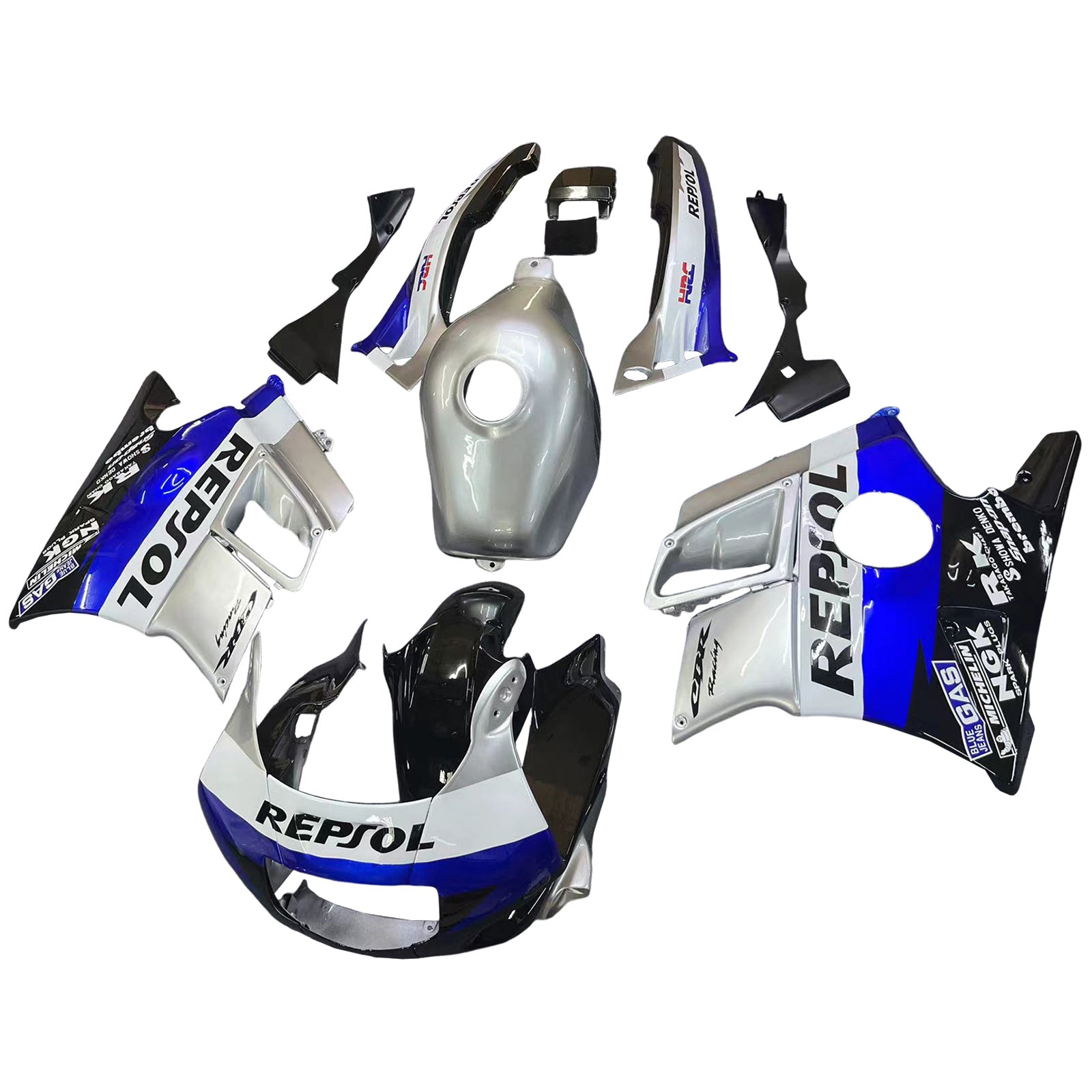 Amotopart 1991-1994 Honda CBR600 F2 Gray White Black Faxing Kit