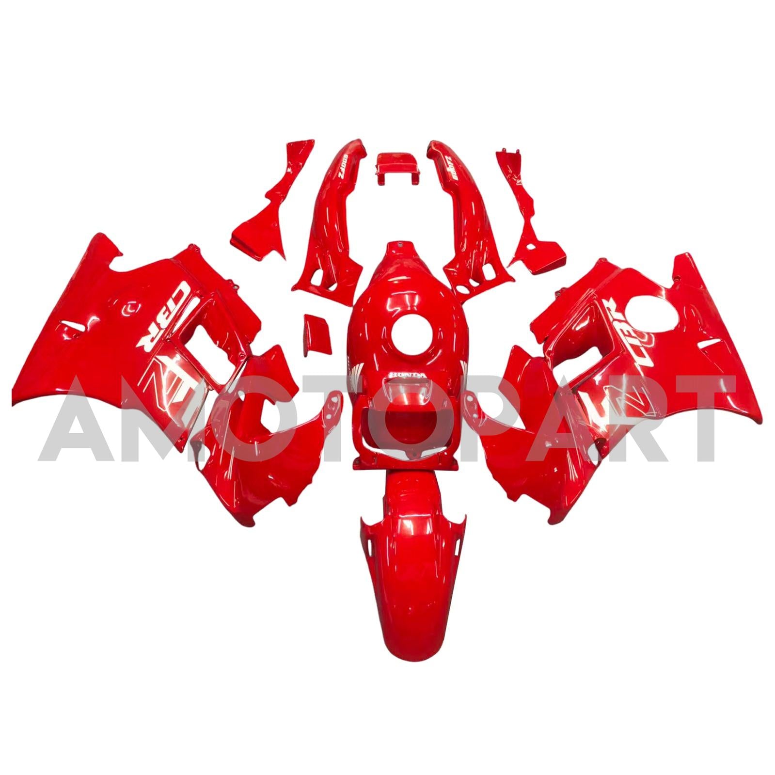 Amotopart 1991-1994 Honda CBR600 F2 Red Fairing Kit