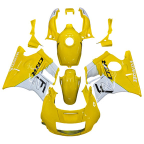 Amotopart 1991-1994 Honda CBR600 F2 Yellow White Fairing Kit