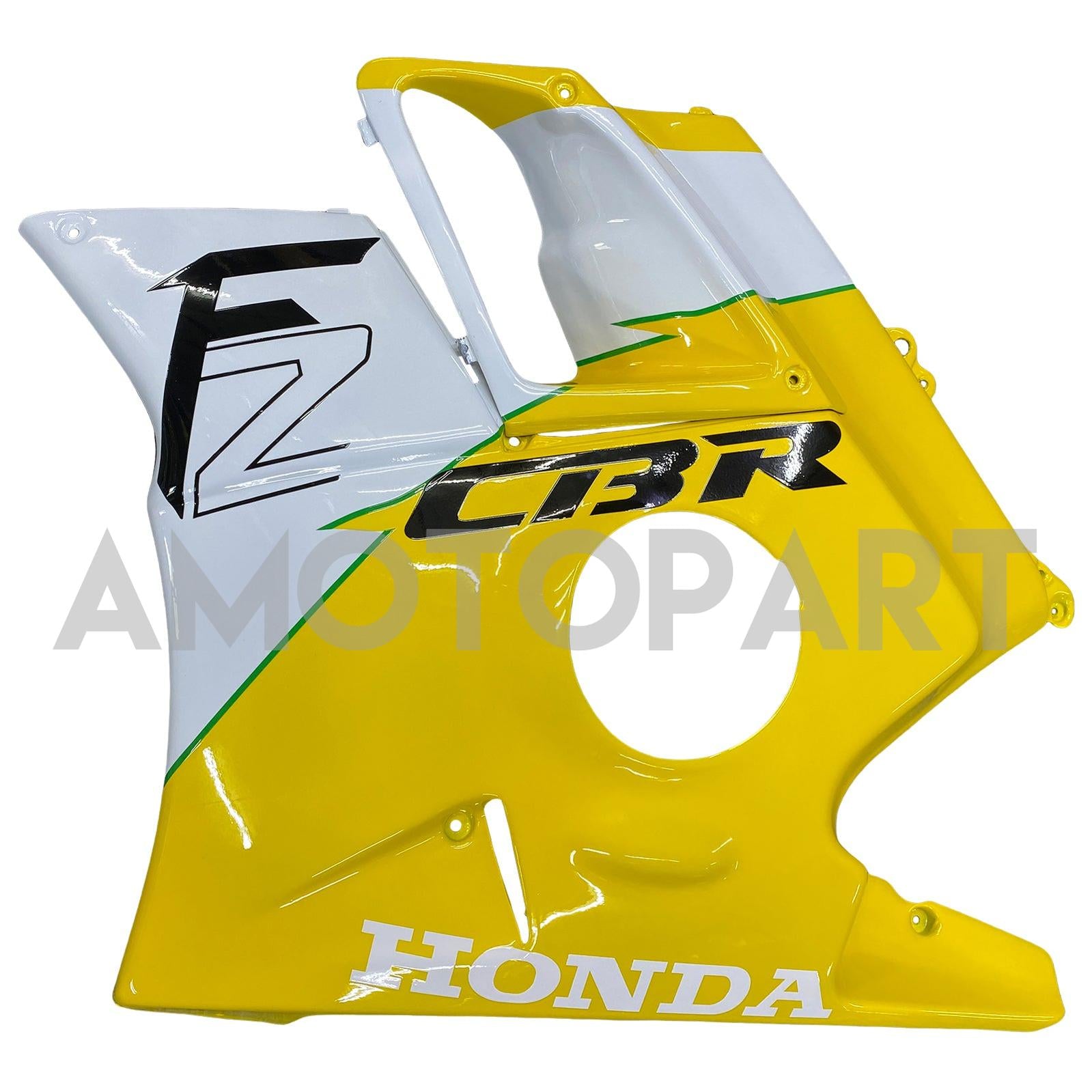 Amotopart 1991-1994 Honda CBR600 F2 żółty biały zestaw owiewki