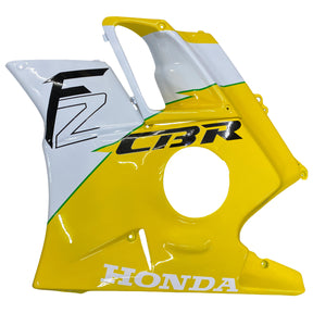 Amotopart 1991-1994 Honda CBR600 F2 Kit de carénage jaune blanc