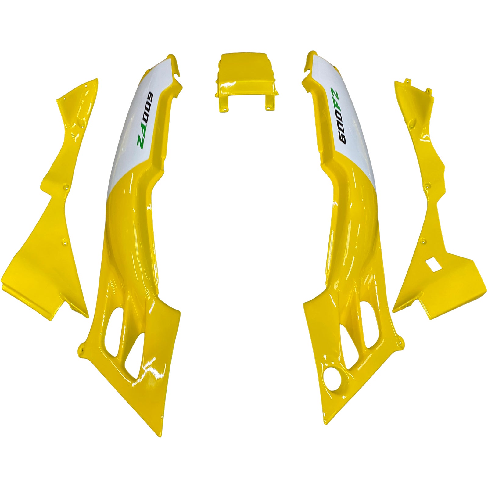 Amotopart 1991-1994 Honda CBR600 F2 Kit de carénage jaune blanc