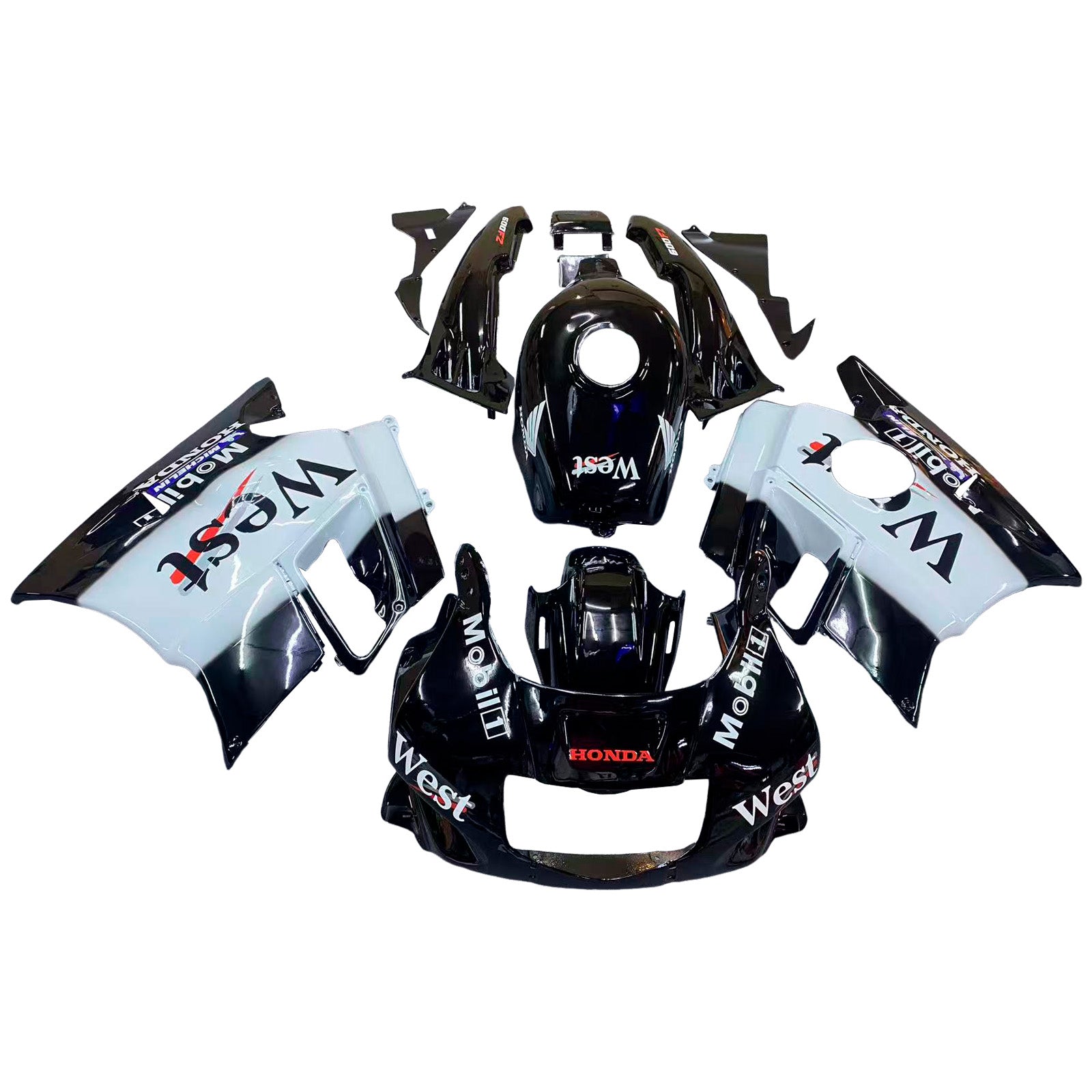 Amotopart 1991-1994 Honda CBR600 F2 Black White Realing Kit