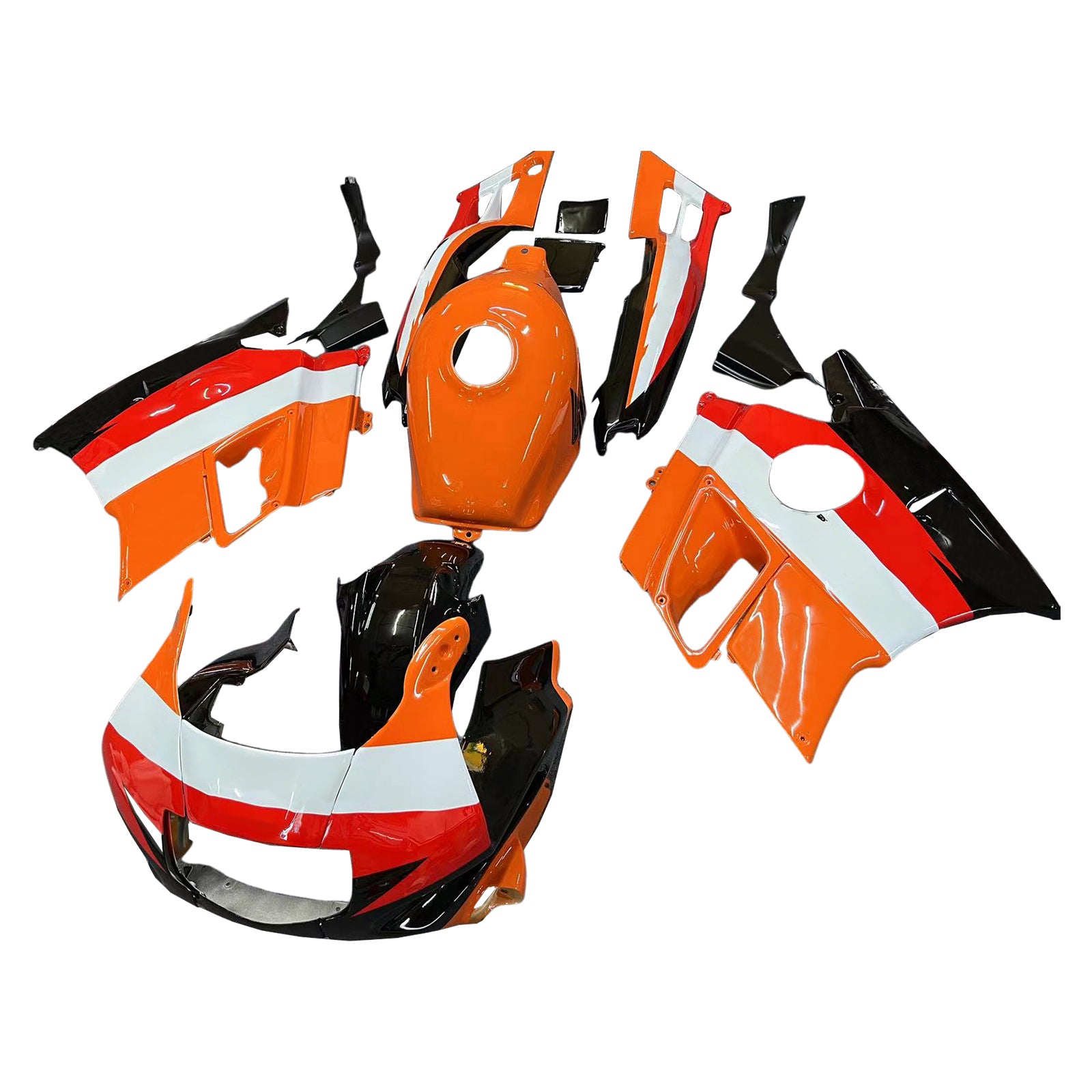 Amotopart 1991-1994 Honda CBR600 F2 oranje witte zwarte kuipkit