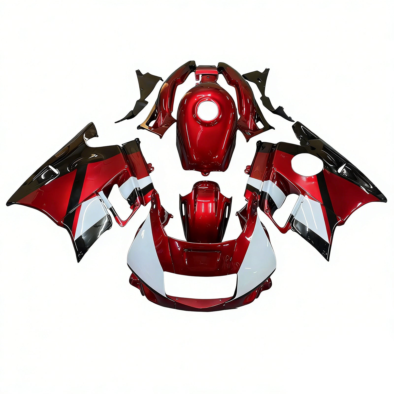 Amotopart 1991-1994 Honda CBR600 F2 Red White Black Fairing Kit