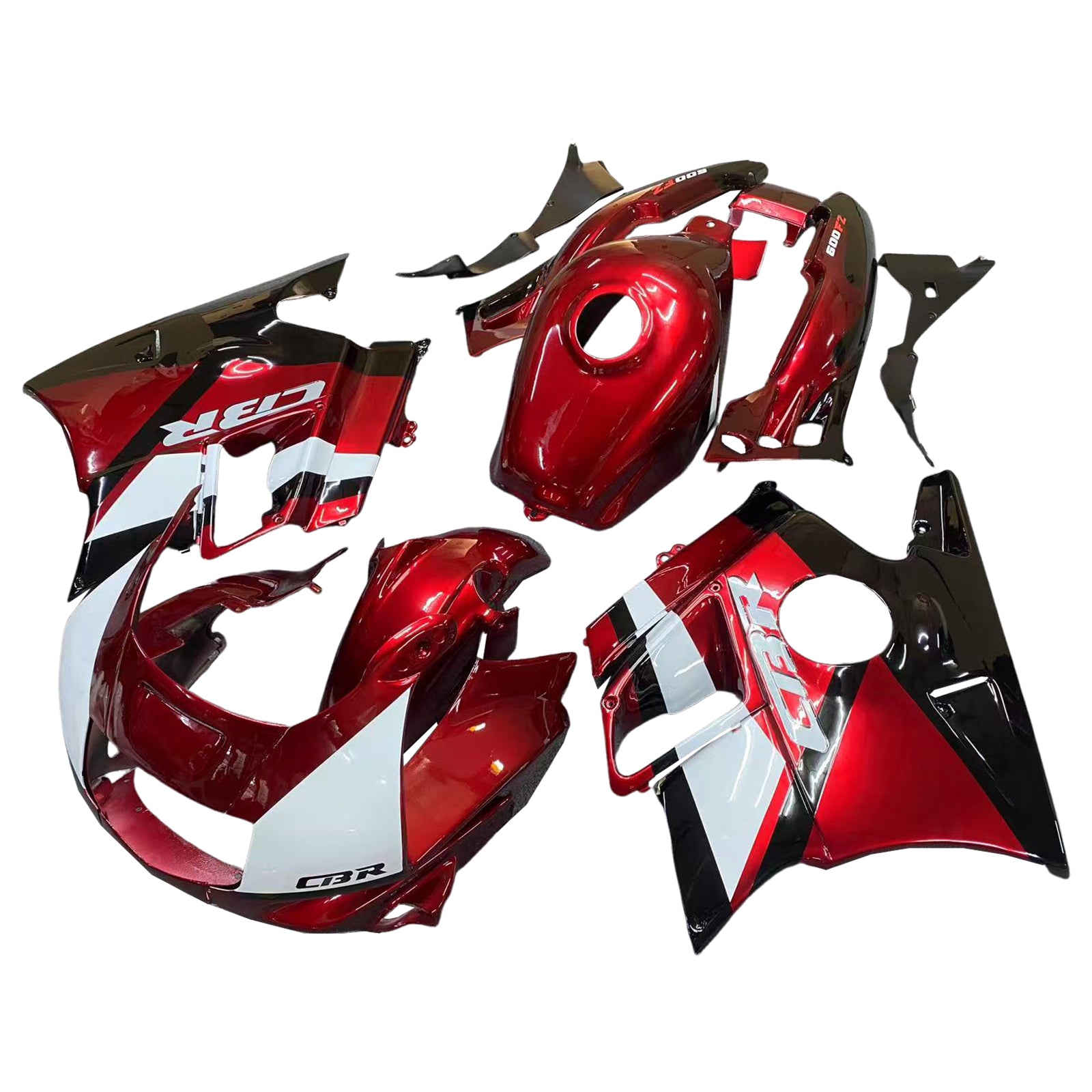 Amotopart 1991-1994 ホンダ CBR600 F2 レッドホワイトブラックフェアリングキット