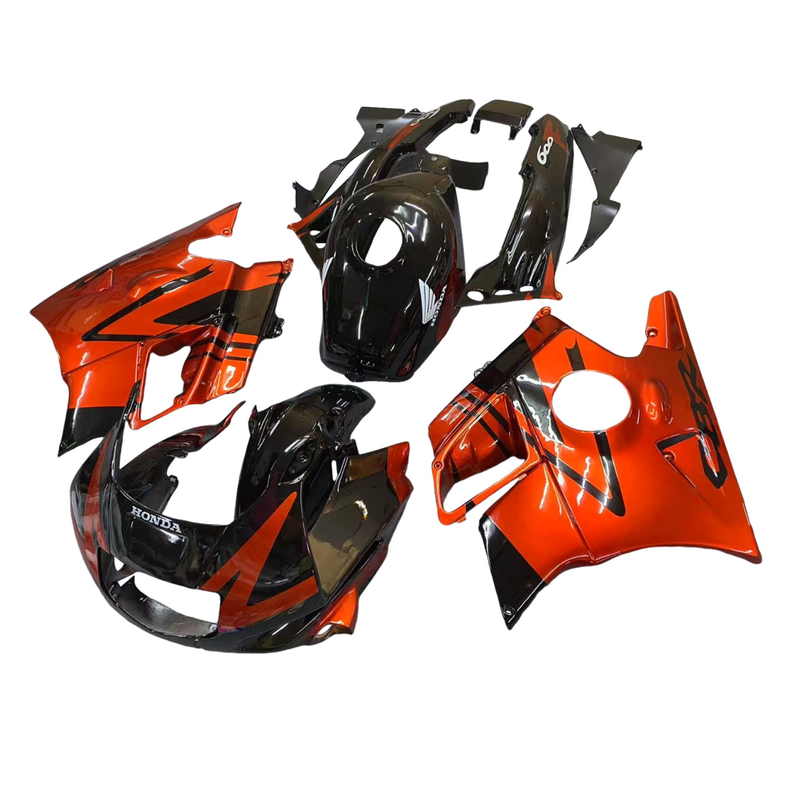 Amotopart 1991-1994 Honda CBR600 F2 Black Red Fairing Kit