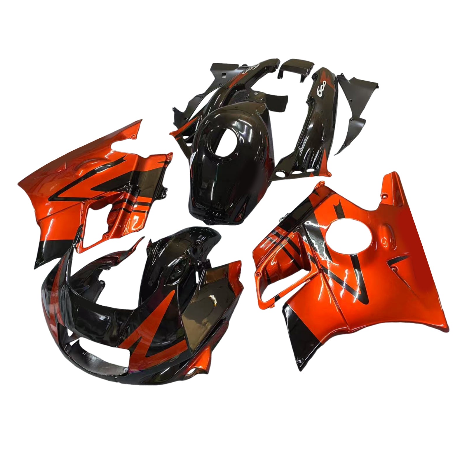 Amotopart 1991-1994 Honda CBR600 F2 Black Red Fairing Kit