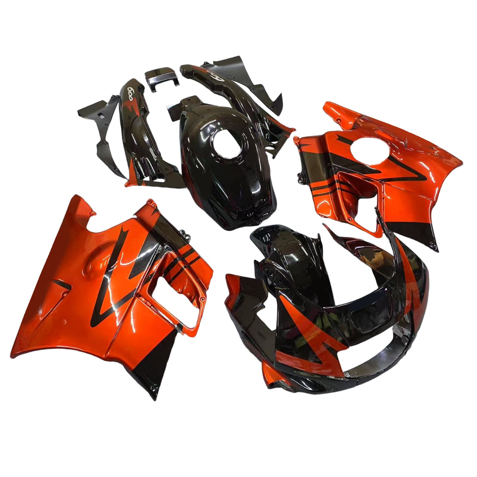 Amotopart 1991-1994 Honda CBR600 F2 Black Red Fairing Kit