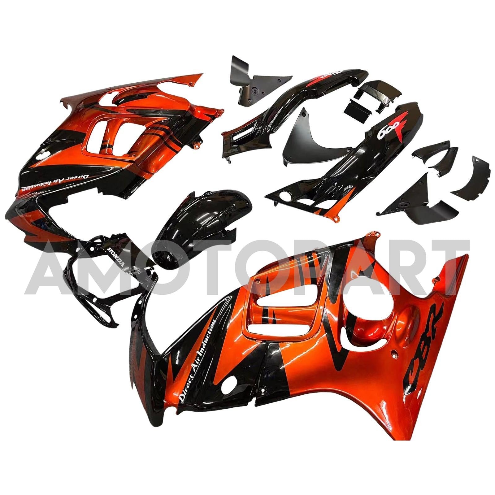 Amotopart 1995-1996 Honda CBR600 F3 Fairing Black&Dark Orange Kit