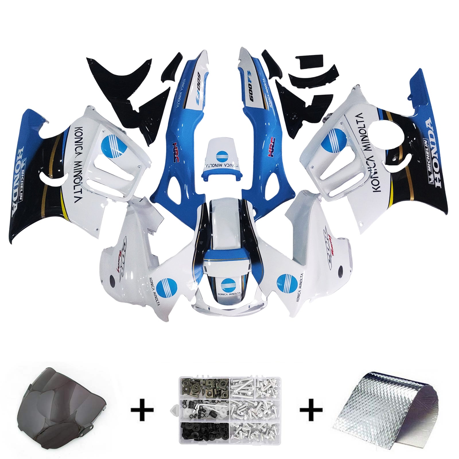 Amotopart 1997-1998 Honda CBR600 F3 Fairing Blue&White Kit