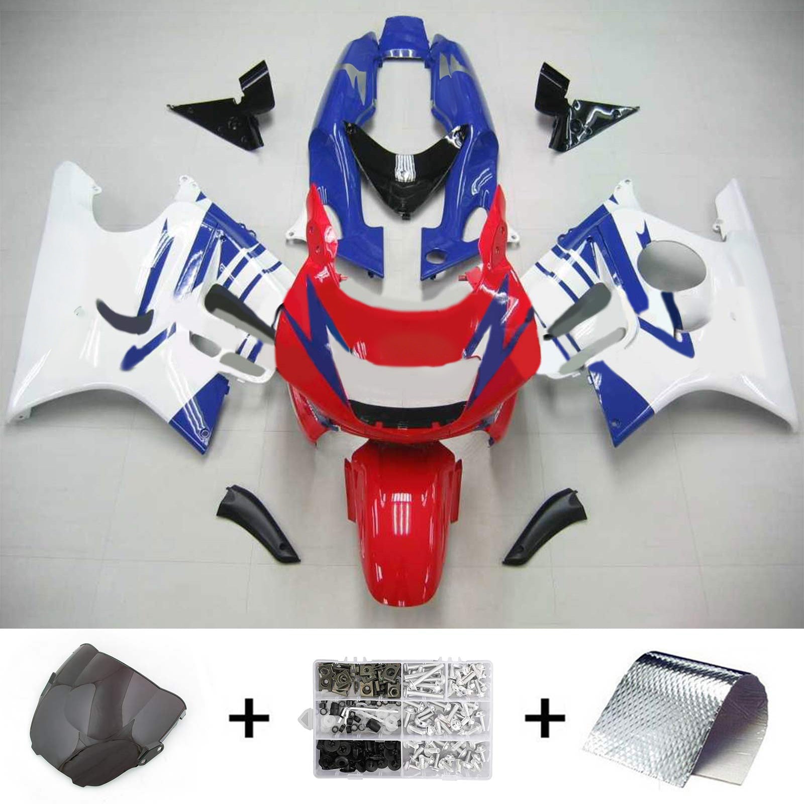 Amotopart 1997-1998 Honda CBR600 F3 Fairing Red&Blue Kit