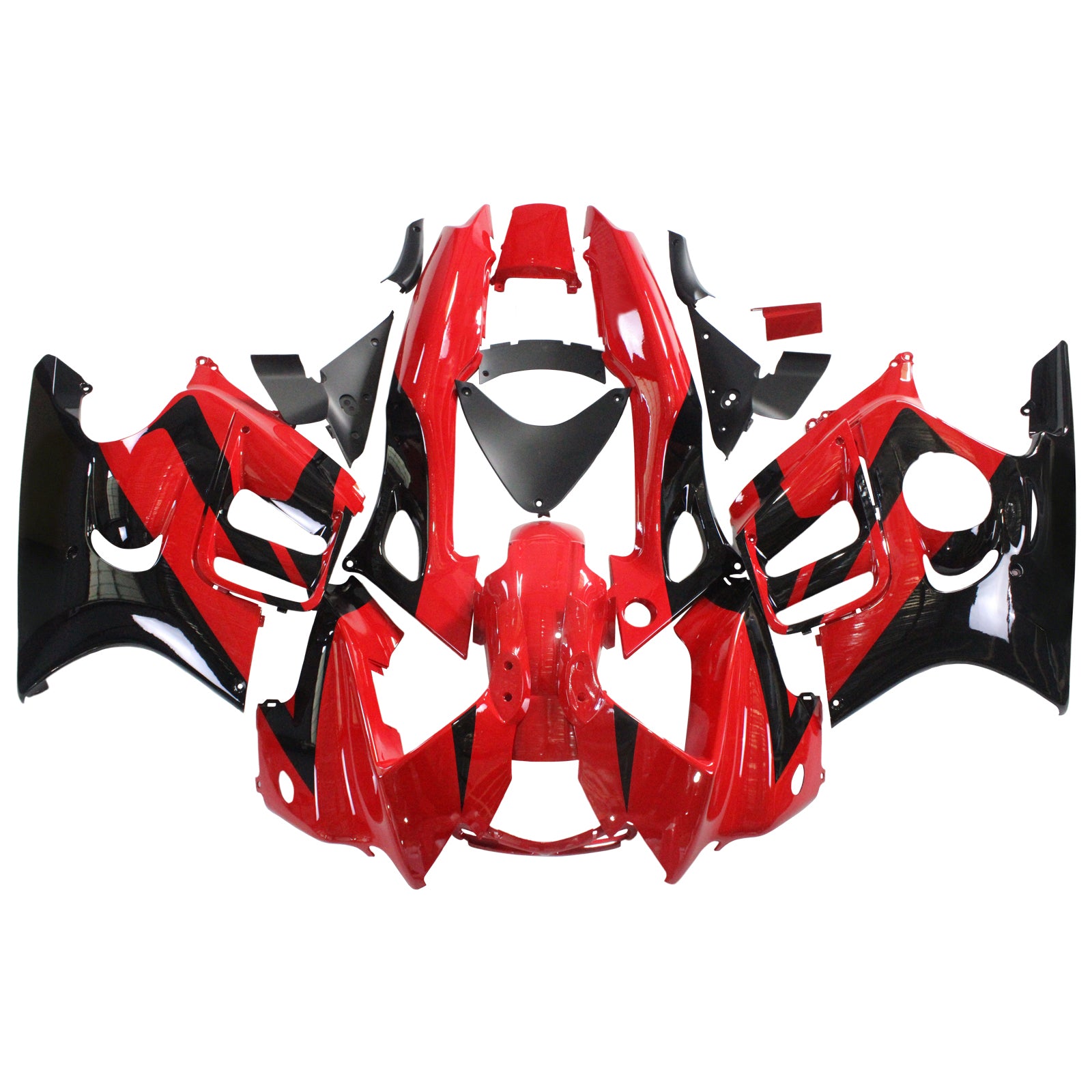 Amotopart 1997-1998 Honda CBR600 F3 Fairing Black&Red Style2 Kit